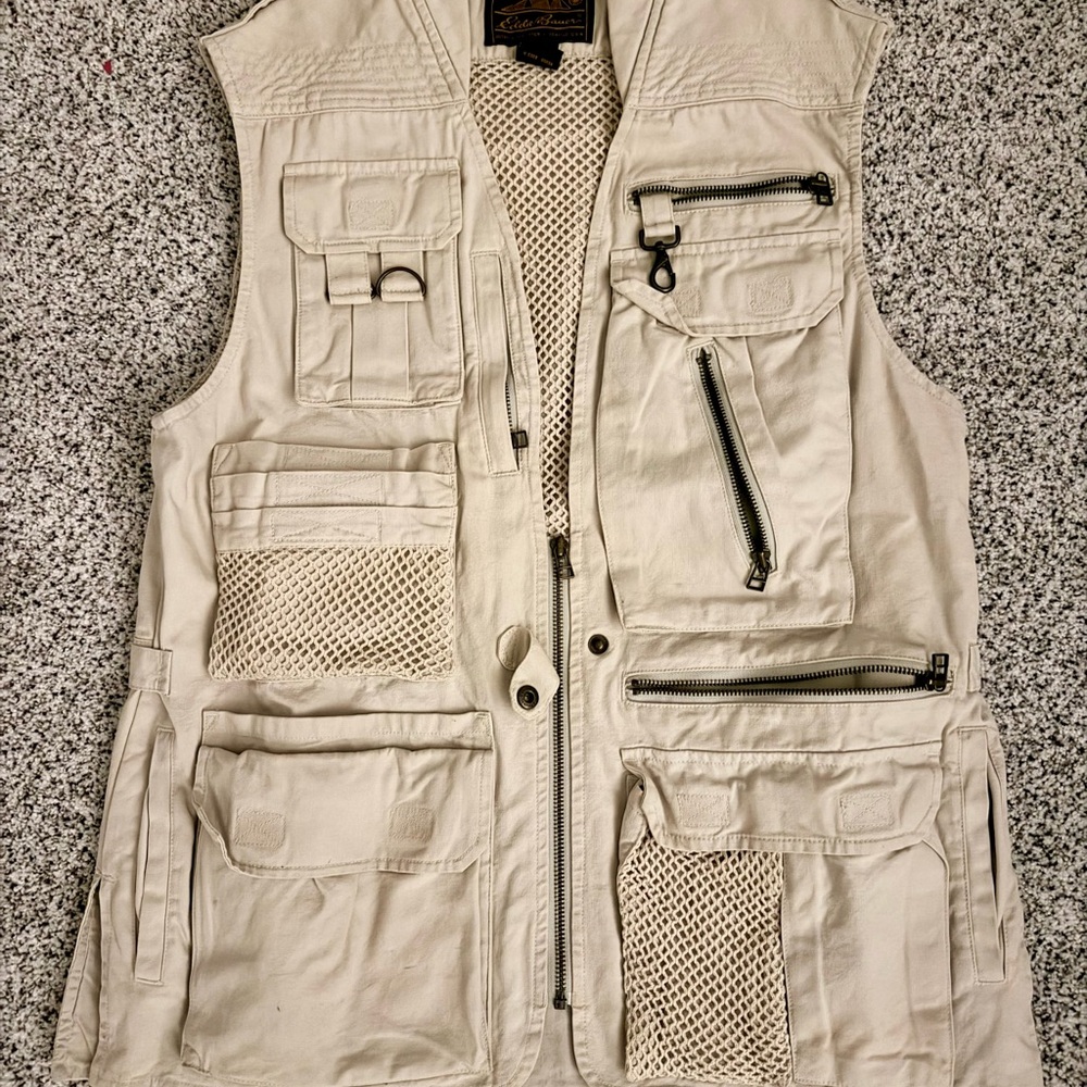 Eddie Bauer Cream Utility Vest